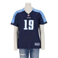 Second life - Koszulka Tennessee Titans NFL dla kobiet - Jak nowy. Niebieskie koszulki sportowe damskie NFL, bez wzorów, bez kołnierzyka, bez ramiączek. Za 149.06 zł.