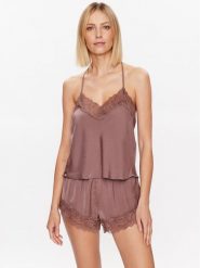 Hunkemöller Koszulka piżamowa Spun 201716 Brązowy Feminine Fit. Brązowe koszule nocne damskie Hunkemöller, s, bez wzorów, z syntetyku, bez ramiączek. Za 99.99 zł.