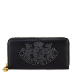 Portfel Juicy Couture. Czarne portfele damskie Juicy Couture, bez wzorów. Za 159.99 zł.