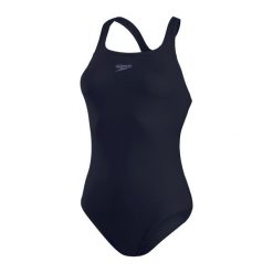 Damski jednoczęściowy kostium kąpielowy Speedo Eco+ Medalist. Niebieskie kostiumy jednoczęściowe damskie Speedo, m, bez wzorów, z poliesteru, sportowe, do pływania. Za 211.30 zł.