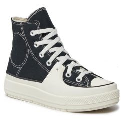 Trampki Converse. Czarne półbuty damskie Converse, bez wzorów, retro, bez zapięcia. Za 279.99 zł.