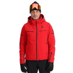 Kurtka narciarska męska Spyder Monterosa. Czerwone kurtki męskie Spyder, na zimę, m, bez wzorów, sportowe, bez kaptura. Za 4,349.99 zł.