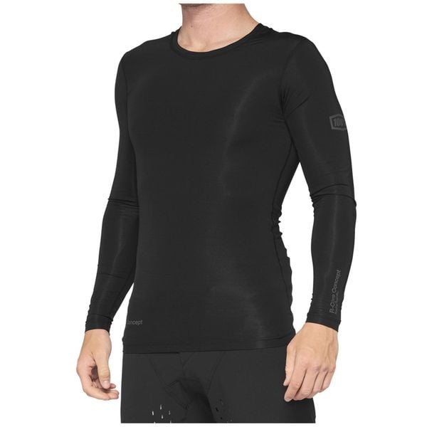 Dżersej z długim rękawem 100% r-core concept. Czarne bluzy męskie 100%, xl, bez wzorów, z dżerseju, bez kaptura. W wyprzedaży za 189.40 zł.