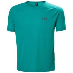 Koszulka Helly Hansen. Zielone koszulki sportowe męskie Helly Hansen, l, bez wzorów, z materiału, bez kołnierzyka, bez ramiączek, do biegania. Za 280.00 zł.
