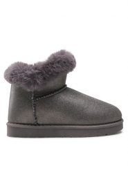 Nelli Blu Śniegowce CS-123C Szary. Szare buty zimowe dziewczęce Nelli Blu, bez wzorów, z materiału, bez zapięcia. Za 119.99 zł.