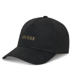 Czapka z daszkiem Guess. Czarne czapki i kapelusze damskie Guess, z aplikacjami. Za 109.99 zł.