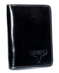 Etui na dokumenty czarne Buffalo Wild OKL1-CVTB BLACK. Czarne portfele męskie BUFFALO WILD, bez wzorów, ze skóry. Za 31.99 zł.