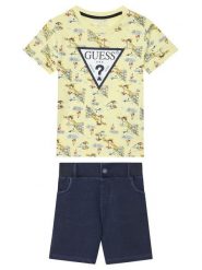Guess Komplet t-shirt i spodenki N6GG01 K8HM4 Kolorowy Regular Fit. Sandały dziewczęce Guess, z bawełny, bez zapięcia. Za 134.99 zł.