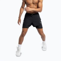 Spodenki treningowe BOXRAW Tunero 2-in-1. Czarne szorty męskie BOXRAW, s, bez wzorów, z elastanu. Za 319.99 zł.