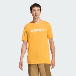 Koszulka Terrex Multi Climacool Logo Tech. Brązowe koszulki sportowe męskie Adidas, bez wzorów, bez kołnierzyka, bez ramiączek, trekkingowe, climacool (adidas). Za 149.00 zł.