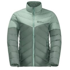 Kurtka turystyczna damska Jack Wolfskin Tundra Down. Zielone kurtki damskie Jack Wolfskin, m, bez wzorów, z poliamidu, bez kaptura. Za 532.00 zł.
