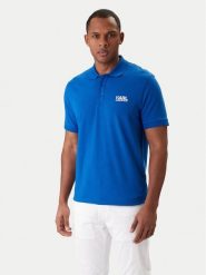 KARL LAGERFELD Polo 745780 561235 Niebieski Regular Fit. Niebieskie koszulki polo męskie KARL LAGERFELD, m, bez wzorów, z bawełny, bez ramiączek. Za 309.99 zł.