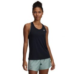 Damski tank top Under Armour Tech Knockout. Czarne obuwie sportowe damskie Under Armour, bez wzorów, na fitness i siłownię. W wyprzedaży za 138.40 zł.