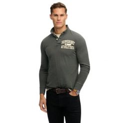 Koszulka polo z długim rękawem Superdry Vintage Athletic. Szare bluzki z długim rękawem męskie Superdry., xl, bez wzorów, eleganckie, bez kołnierzyka. Za 280.70 zł.