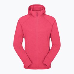 Bluza damska Rab Nexus Hoody. Czerwone bluzy damskie RAB, bez wzorów, bez kaptura. Za 352.49 zł.