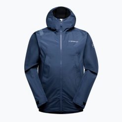 Kurtka softshell męska La Sportiva Discover Shell. Niebieskie kurtki męskie La Sportiva, m, bez wzorów, z softshellu, sportowe, bez kaptura. Za 1,039.00 zł.