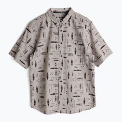 Koszula męska KAVU Juan. Brązowe koszule męskie KAVU, m, bez wzorów, casualowe, bez kołnierzyka, bez ramiączek. Za 219.99 zł.