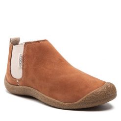 Sztyblety Keen. Brązowe botki damskie Keen, bez obcasa, na płaskiej podeszwie, bez zapięcia. Za 389.99 zł.