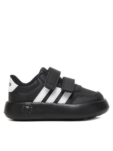Adidas Sneakersy Breaknet 3.0 JS3679 Czarny. Czarne buty sportowe dziewczęce Adidas, bez wzorów, ze skóry, bez zapięcia. Za 119.99 zł.
