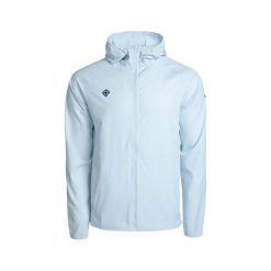 Kurtka sportowa męska ATTICA M z kapturem, gumką bi-elastyczną i wentylacją bocz. Niebieskie kurtki męskie IZAS, m, bez wzorów, trekkingowe. Za 330.39 zł.