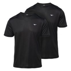 Koszulka Hi-Tec Jodin (x2). Czarne koszulki sportowe męskie Hi-tec, l, bez wzorów, bez kołnierzyka, bez ramiączek, do biegania. Za 85.55 zł.