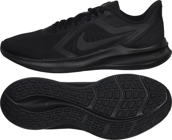 Nike Buty męskie Downshifte 10 czarne r. 40 1/2 (CI9981-002). Czarne buty sportowe męskie Nike, bez zapięcia. Za 279.99 zł.