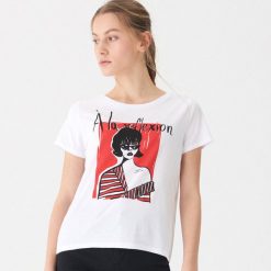 Koszulka z grafiką - Biały. T-shirty damskie marki House. Za 29.99 zł.