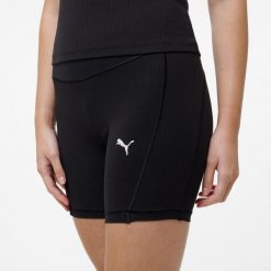 Spodenki fitness damskie Puma. Czarne szorty sportowe damskie Puma, l, bez wzorów, sportowe, na fitness i siłownię. Za 89.99 zł.