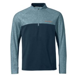 Koszulka z długim rękawem z zamkiem q-zip VAUDE Virt II. Niebieskie bluzy męskie Vaude, bez wzorów, bez kaptura. Za 425.90 zł.