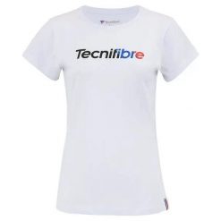 Koszulka damska Tecnifibre Club 22. Białe t-shirty damskie TECNIFIBRE, m, bez wzorów, z bawełny, bez kołnierzyka. Za 67.99 zł.