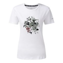 T-shirt Damski Kwiaty Tranquility III. Białe t-shirty damskie Dare 2b, bez wzorów, casualowe, bez kołnierzyka. Za 94.99 zł.