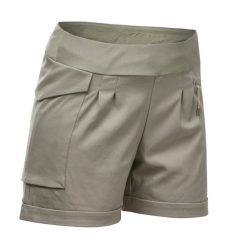 Spodenki turystyczne damskie Quechua NH500 Regular. Niebieskie szorty sportowe damskie QUECHUA, xl, bez wzorów, z materiału, sportowe, trekkingowe. Za 79.99 zł.