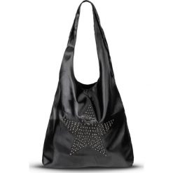 Torebka shopper z ćwiekami bonprix czarno-srebrny kolor. Czarne torebki shopper damskie bonprix. Za 37.99 zł.