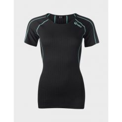 Koszulka termoaktywna damska Halti Ultra Cool Mesh SS. Czarne koszulki sportowe damskie Halti, bez wzorów, z meshu, bez kołnierzyka, bez ramiączek, narciarskie. Za 249.99 zł.