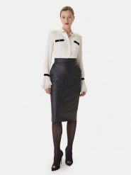 Elisabetta Franchi Koszula CA-131- 57E2-V390 Écru Regular Fit. Bluzki damskie Elisabetta Franchi, bez wzorów, z wiskozy, bez kołnierzyka, bez ramiączek. Za 1,269.00 zł.