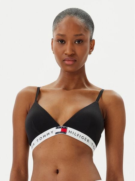 Tommy Hilfiger Biustonosz braletka UW0UW06040 Czarny. Czarne biustonosze Tommy Hilfiger, bez wzorów, z bawełny. Za 106.99 zł.