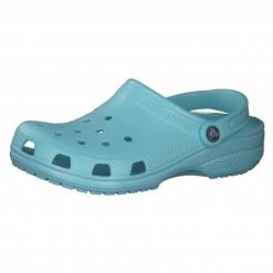 Chodaki Classic Clog K. Czerwone klapki damskie Crocs, bez wzorów, z materiału, bez obcasa. Za 204.05 zł.