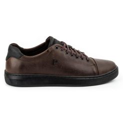 Polbut Buty męskie skórzane 2109 brązowe. Brązowe półbuty na co dzień męskie bez zapięcia. Za 319.69 zł.