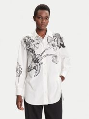 Desigual Koszula Byn Lacroix 25WWCW07 Biały Loose Fit. Białe bluzki damskie Desigual, l, bez wzorów, z bawełny, bez kołnierzyka, bez ramiączek. Za 369.99 zł.