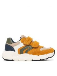 Geox Sneakersy B Flexyper Mini Boy B656GC 05422 C2023 S Żółty. Żółte trampki i tenisówki chłopięce Geox, bez wzorów, ze skóry, bez zapięcia. Za 269.99 zł.
