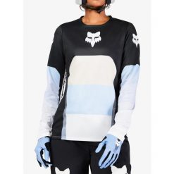 Bluza rowerowa damska Fox Ranger LS Jersey Grid. Czarne bluzy damskie FOX, bez wzorów, z jersey, bez kaptura. Za 235.99 zł.