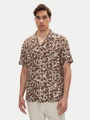 Mustang Koszula Layton 1016253 Brązowy Relaxed Fit. Brązowe koszule męskie Mustang, m, bez wzorów, ze lnu, bez kołnierzyka, bez ramiączek. Za 169.99 zł.
