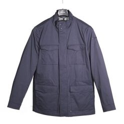 Kurtka GEOX M EOLO FIELD JKT Niebieski. Niebieskie kurtki męskie Geox, m, bez wzorów, z tkaniny, casualowe, bez kaptura. Za 645.99 zł.