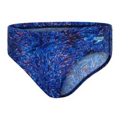 Slipy kąpielówki dla dzieci Speedo Digi Allover. Czerwone kąpielówki dla chłopców Speedo, bez wzorów. Za 193.35 zł.