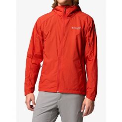 Kurtka przeciwwiatrowa Columbia Loop Trail II Windbreaker. Czerwone kurtki męskie Columbia, bez wzorów, z softshellu, trekkingowe. Za 414.69 zł.