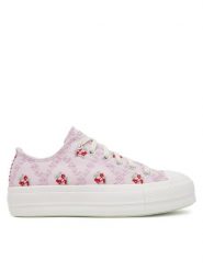 Converse Trampki Chuck Taylor All Star Lift Platform Rose Cross Stitch A13660C Różowy. Czerwone trampki i tenisówki damskie Converse, bez wzorów, z materiału, retro, bez zapięcia. Za 269.99 zł.
