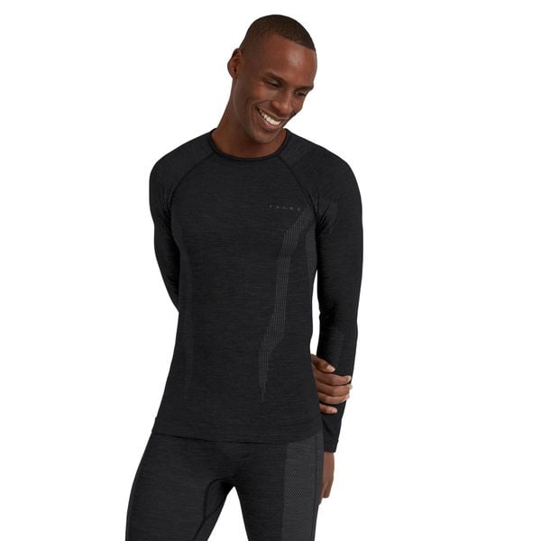 Koszulka Falke Wool-Tech Light. Czarne koszulki sportowe męskie Falke, xl, bez wzorów, z dzianiny, bez kołnierzyka, bez ramiączek. Za 498.00 zł.