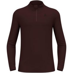Bluza termoaktywna męska Odlo Merino 260 BL Top Turtle Neck LS Half Zip. Czerwone bielizna termoaktywna męska Odlo, l, bez wzorów, bez kaptura, do biegania. Za 403.99 zł.