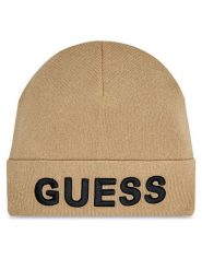 Guess Czapka AM5027 POL01 Beżowy. Brązowe rękawiczki męskie Guess, na zimę, z aplikacjami, z materiału. Za 189.99 zł.