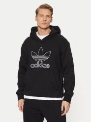 Adidas Bluza adicolor Outline Trefoil JP1079 Czarny Loose Fit. Czarne bluzy męskie Adidas, l, bez wzorów, z bawełny, bez kaptura. Za 229.99 zł.